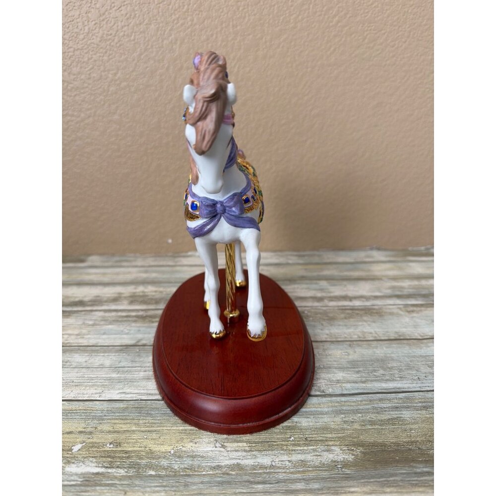 Lenox 2010 Sapphires and Sunflowers Ltd Ed Carousel Horse - No Box or COA - Picture 3 of 15